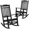 Flash Furniture Winston All-Weather Rocking Chair in Black Faux Wood, PK2 2-JJ-C14703-BK-GG - alternate 7